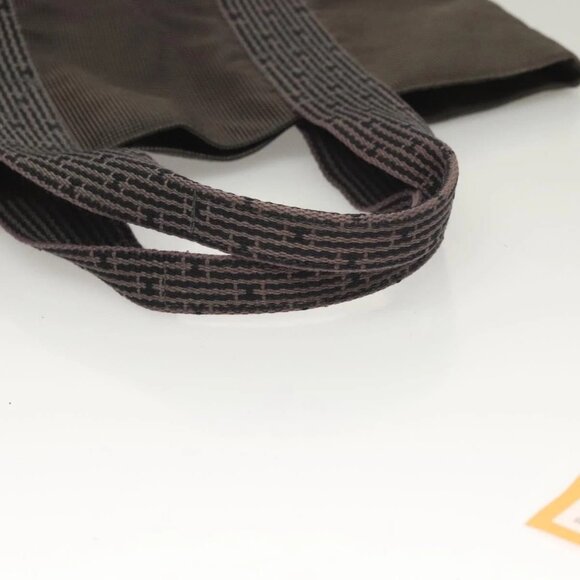 HERMES Her Line Kabas Tote Bag Canvas Gray Silver Auth BA3817 - Picture 8 of 16